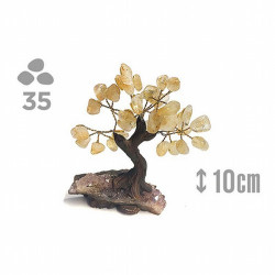 Árbol compuesto de 35 piedras de Citrino (de 1cm aprox).

Base de drusa de Amatista.

Medida: 10cm de alto aprox.