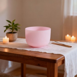 Cuenco de cuarzo natural tratado (en color rosa).

Los Cuencos de Cuarzo de Kunugi están fabricados en cuarzo natural. El pro