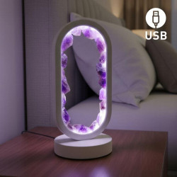 Lámpara de mesa/escritorio ovalada y blanca de Amatista.

Iluminación LED fácil y rápida mediante cable USB.

Esta lámpara 
