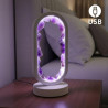 Lámpara de mesa/escritorio ovalada y blanca de Amatista.

Iluminación LED fácil y rápida mediante cable USB.

Esta lámpara 
