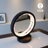 Lámpara de mesa/escritorio redonda y negra de Amatista con función espejo.

Iluminación LED fácil y rápida mediante cable USB