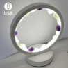 Lámpara de mesa/escritorio redonda de Fluorita en color blanco.

Iluminación LED fácil y rápida mediante cable USB.

Esta l