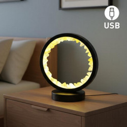 Lámpara de mesa/escritorio redonda de Citrino en color negro.

Iluminación LED fácil y rápida mediante cable USB.

Esta lám