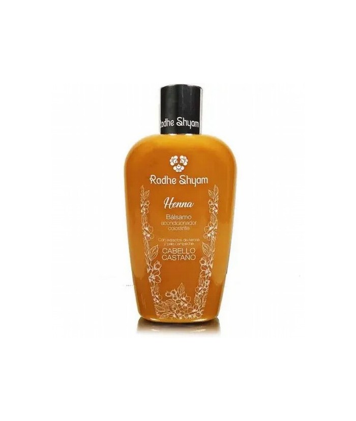 El Bálsamo Acondicionador Colorante Castaño a la Henna Radhe Shyam, ha sido desarrollado para reforzar la acción del Shampoo Co
