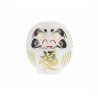 Daruma, Daruma: hago un propósito y te pinto un ojo. Cuando lo haya cumplido, te pintaré el otro.
Siguiendo la tradición, la
