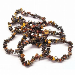 Pulsera Chip Ojo de Tigre Férrico.

Presentada en cartón con nombre del mineral y su propiedad.