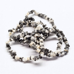 Pulsera Chip Jaspe Cebra.

Presentada en cartón con nombre del mineral y su propiedad