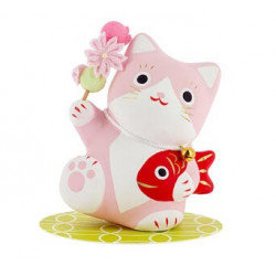 Como dice un refrán japonés, donde hay una sonrisa, llega la suerte. Atrae fortuna y prosperidad con este kawaii maneki neko 