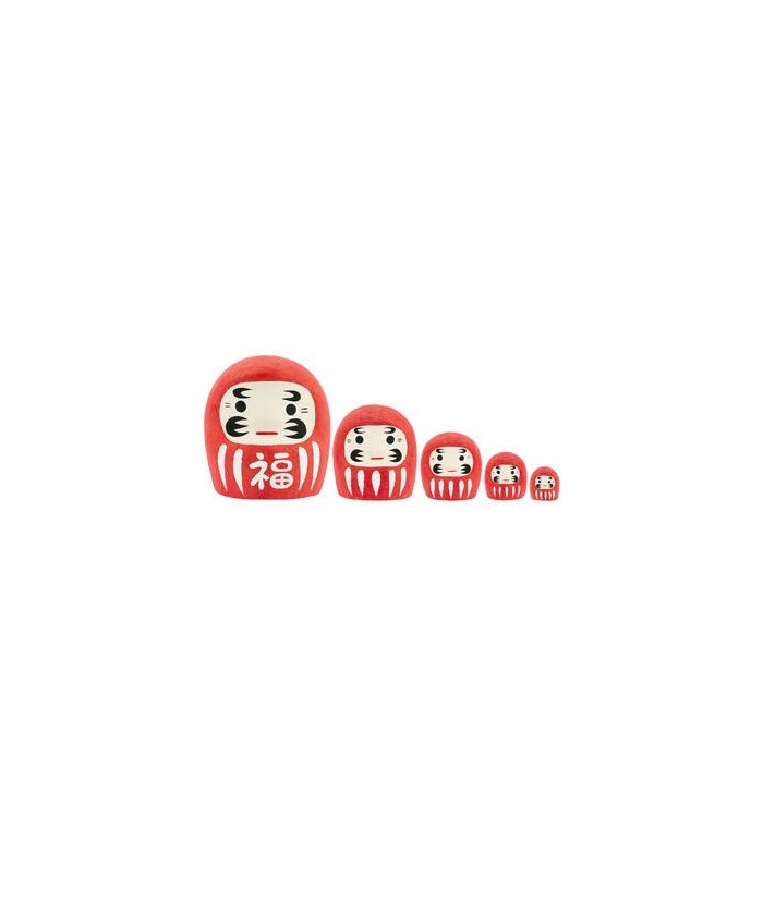 Este Daruma contiene otros cuatro en su interior. Cada uno representa un paso, un deseo, un logro.

Ideal para quienes creen 