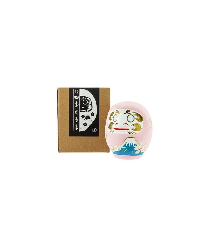 Para los japoneses, tanto daruma como el monte Fuji son símbolos espirituales, budista uno y sintoísta el otro. En esta figurit