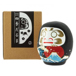 Para los japoneses, tanto daruma como el monte Fuji son símbolos espirituales, budista uno y sintoísta el otro. En esta figurit