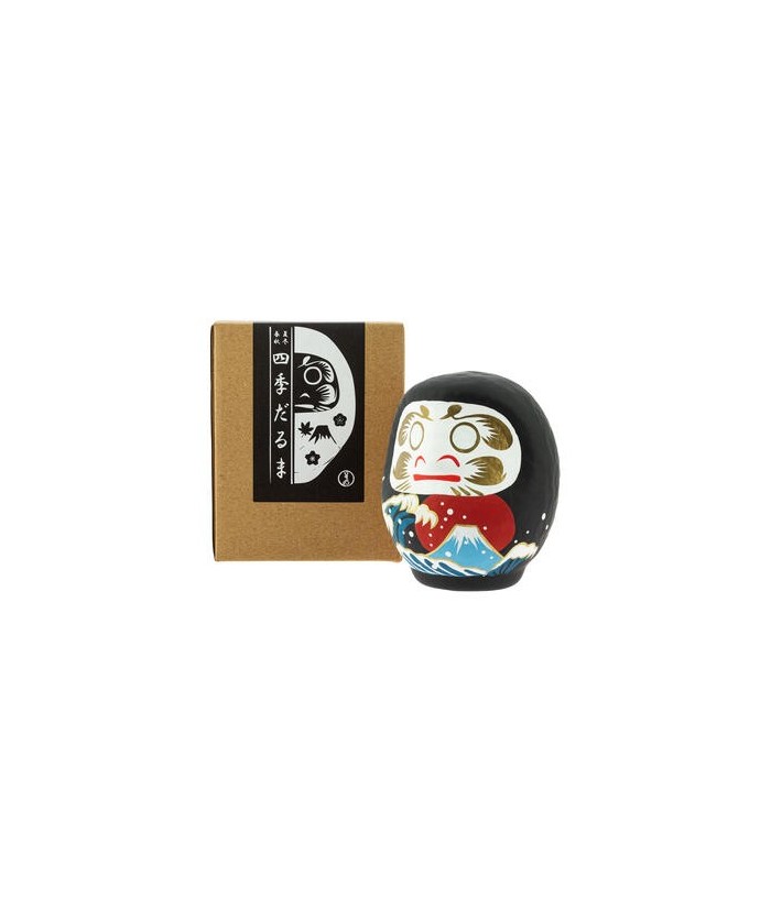 Para los japoneses, tanto daruma como el monte Fuji son símbolos espirituales, budista uno y sintoísta el otro. En esta figurit