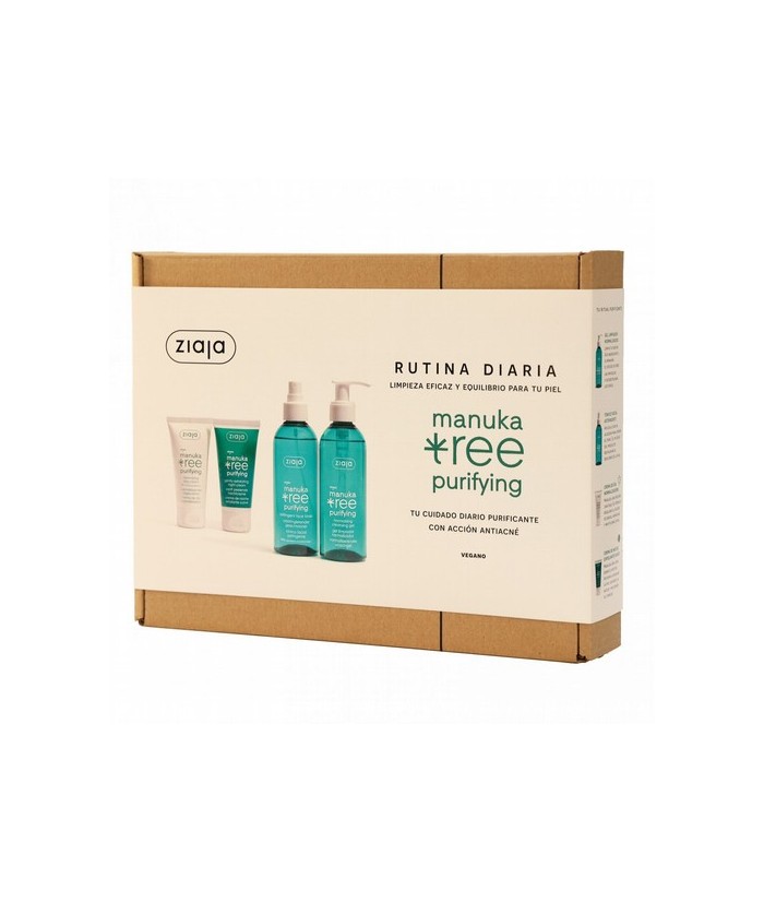 Descubre el secreto de una piel purificada y equilibrada con el Set Manuka Tree Rutina diaria, diseñado para pieles mixtas y gr