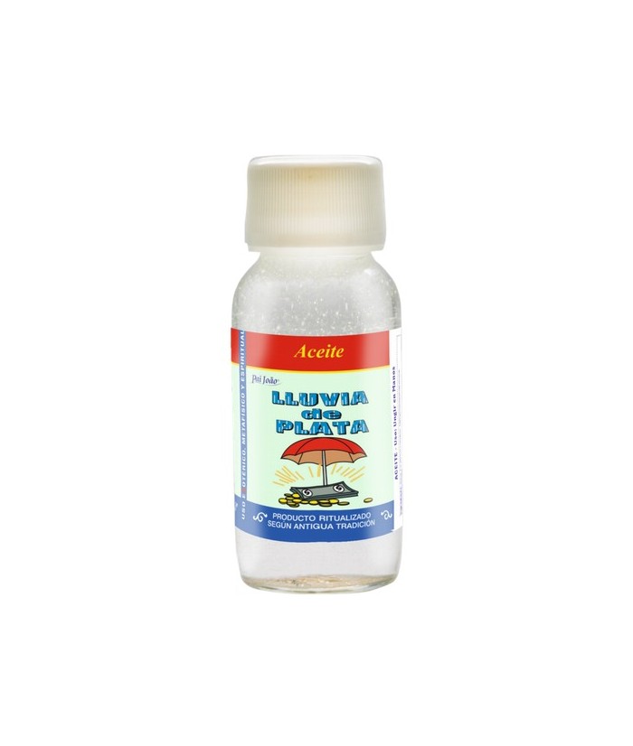Aceite Lluvia de Plata 60 ml
Atrae Suerte, Amor, Trabajo y Dinero. Aceite ritual de uso esotérico, creado para potenciar la ef