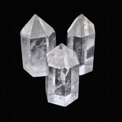 Generador de energía de Cristal de Roca. Punta pulida generador de Cristal de Roca.