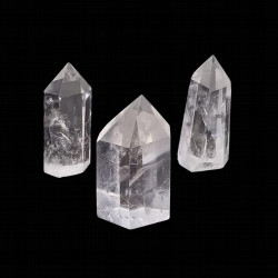 Generador de energía de Cristal de Roca. Punta pulida generador de Cristal de Roca.