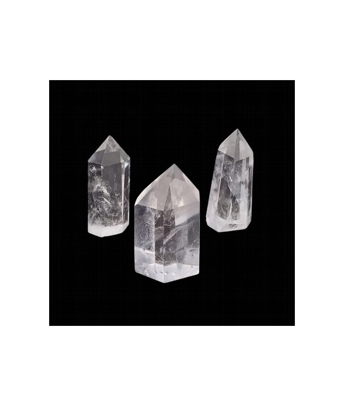 Generador de energía de Cristal de Roca. Punta pulida generador de Cristal de Roca.