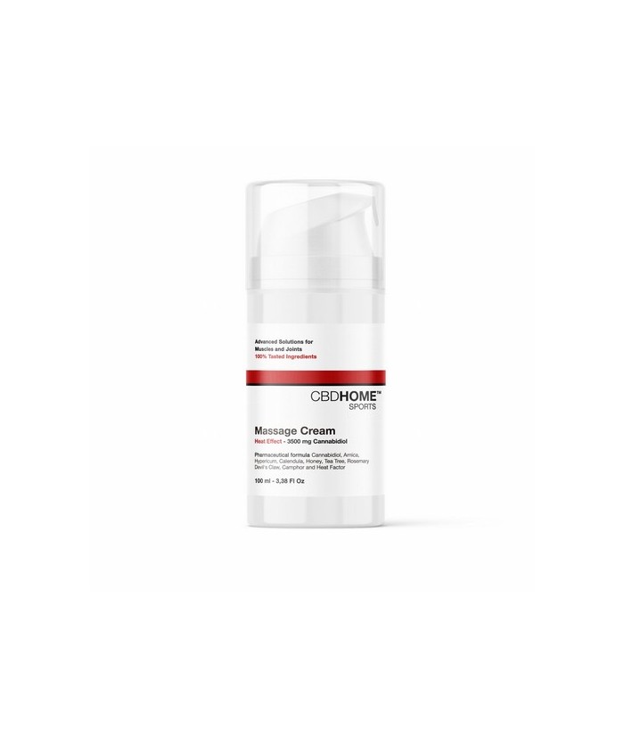 sta Crema de Masaje Efecto Calor, en formato de 100 ml, con 3500 mg de CBD y CBG está diseñada para aliviar el dolor muscular y