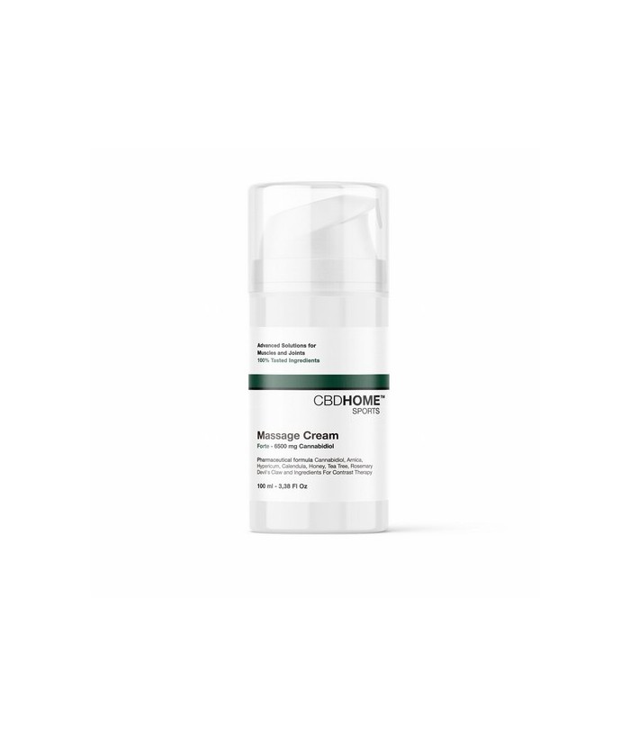 Esta Crema de Masaje Forte, en formato de 100 ml, con 6500 mg de CBD y CBG está formulada para ofrecer un alivio profundo y dur