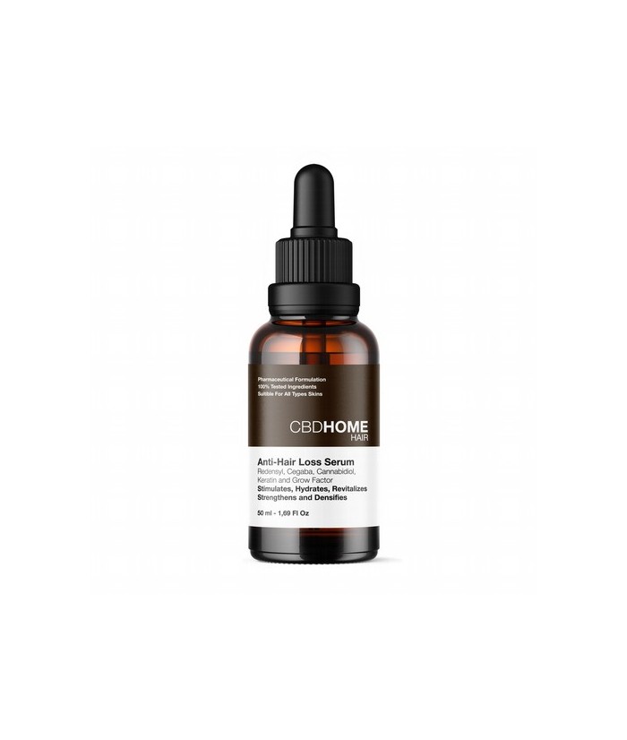 Este Sérum Capilar Anticaída, en formato de 50 ml, está formulado con ingredientes avanzados como Cannabidiol (CBD), Redensyl, 