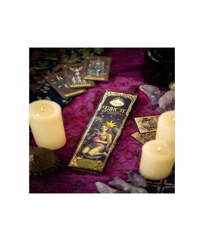 Incienso Tarot de Marsella Almizcle  Olibano Sagrada Madre. Varitas de incienso artesanal con aroma cálido y amaderado, ideale