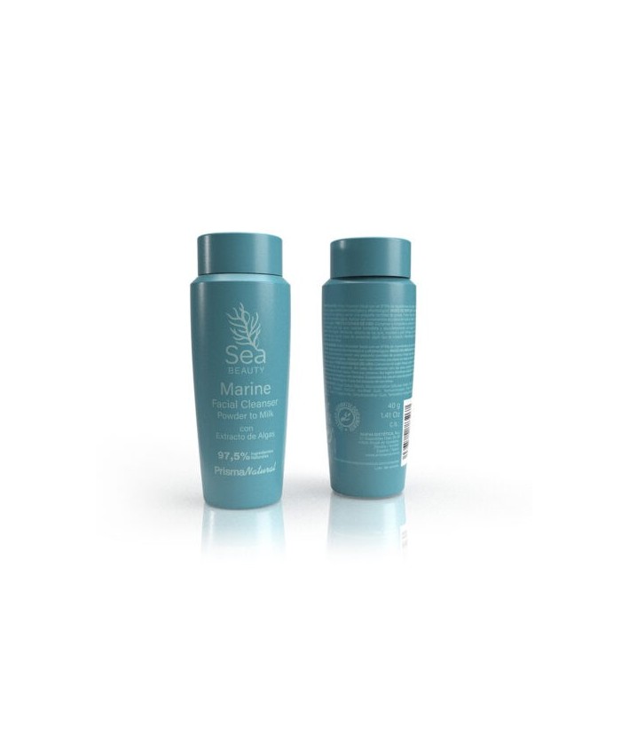 Marine Facial Cleanser Powder to Milk con extracto de Algas 40g de la línea Sea Beauty de Prisma Natural.
MODO DE EMPLEO: Hume