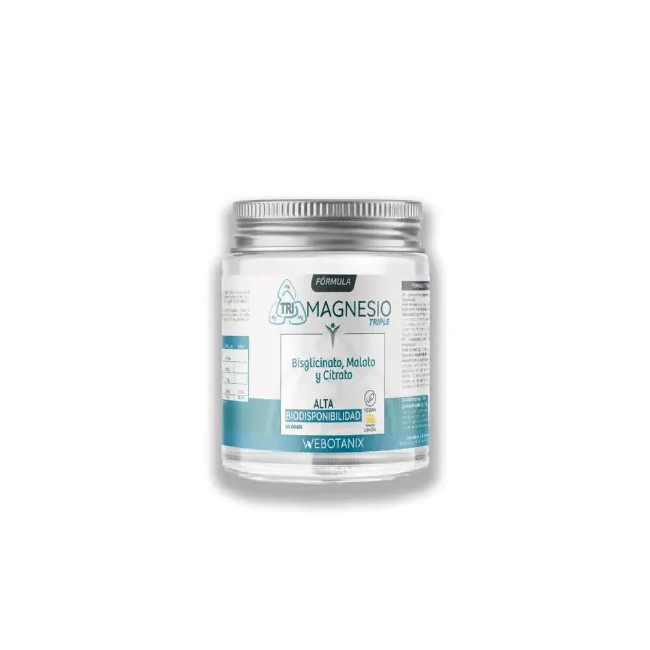 Triple Magnesio Polvo Fórmula es un complemento alimenticio a base de magnesio con alta biodisponibilidad y vitamina B6 con sab