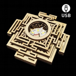 Base de Madera 6 Led Blanca USB con el símbolo de Sri Yantra.

Incluye cable USB

No incluye adaptador de corriente

Ilum