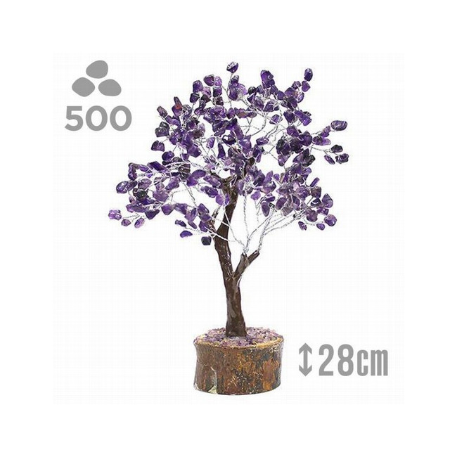 Árbol compuesto de 500 piedrecitas chip en Amatista

Base de madera.

Para la cultura asiática simboliza la vida, la prospe