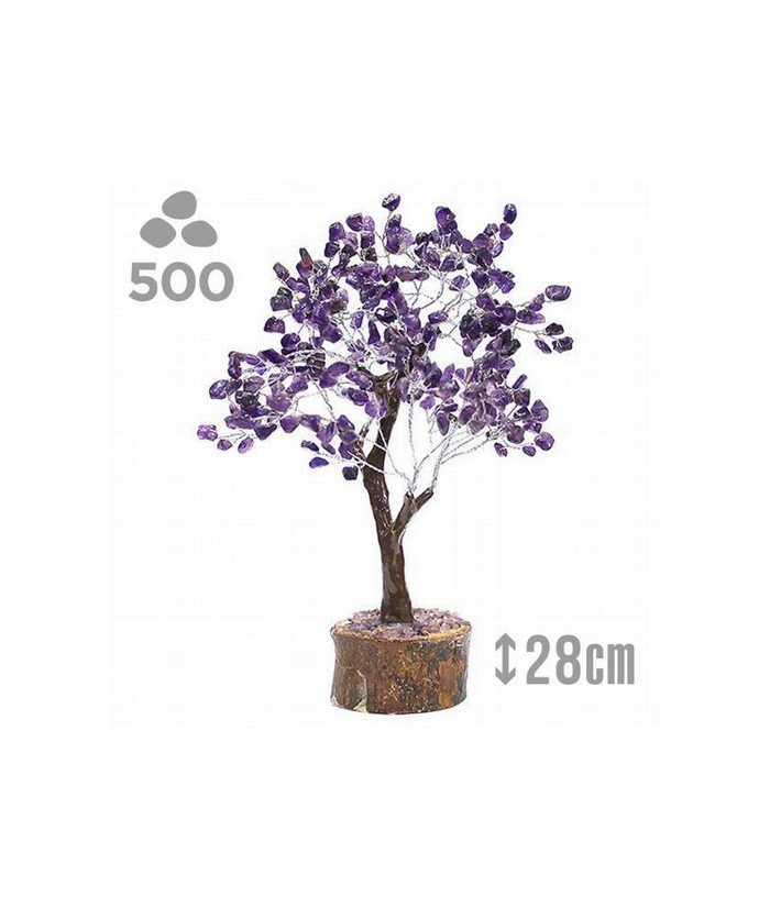 Árbol compuesto de 500 piedrecitas chip en Amatista

Base de madera.

Para la cultura asiática simboliza la vida, la prospe