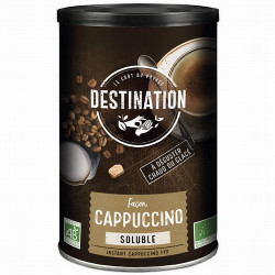 
CAPUCHINO SOLUBLE BIO, 200 g
Ref. 609054

Ingredientes: leche desnatada en polvo* 40% azúcar de caña*, café soluble* 16%, 