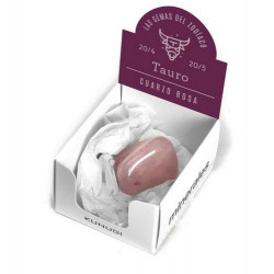 Caja que contiene gema de Cuarzo Rosa de 3-4 cm aprox.

El signo del zodíaco que representa el Cuarzo Rosa es Tauro.

Medid