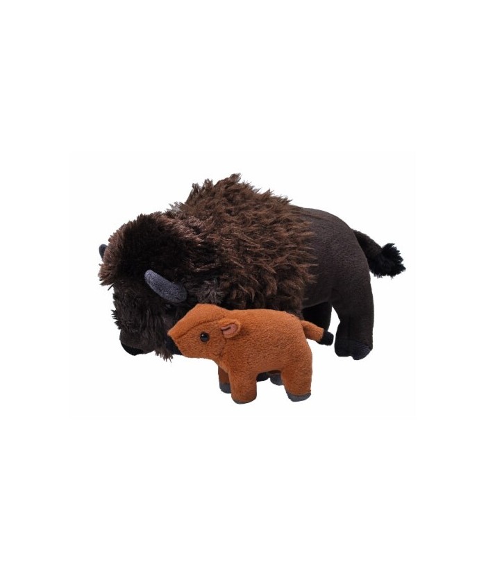 Descubre el adorable mundo de Mamá y Bebé BISONTE de Wild Republic. Este encantador dúo de peluches captura la naturaleza pausa