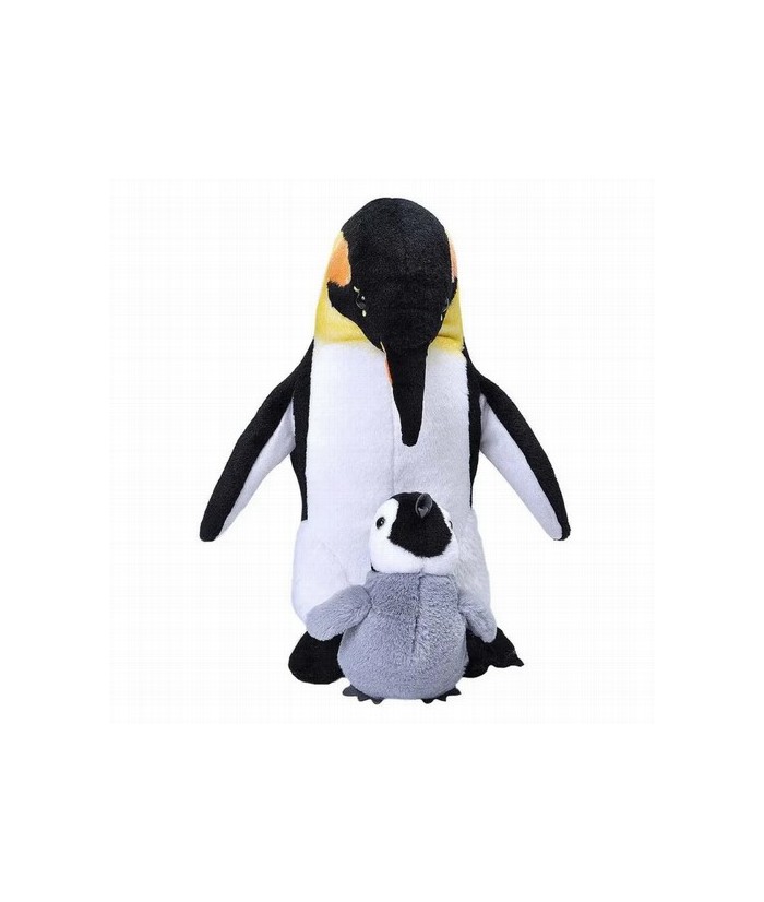 Déjate seducir por el mundo invernal con la mamá y el bebé pingüino emperador de Wild Republic. Este adorable peluche captura e