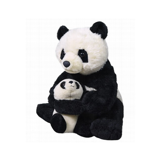 Descubre el adorable encanto de la Mamá Panda y su Bebé Panda de Wild Republic. Este tierno peluche captura la esencia de los p