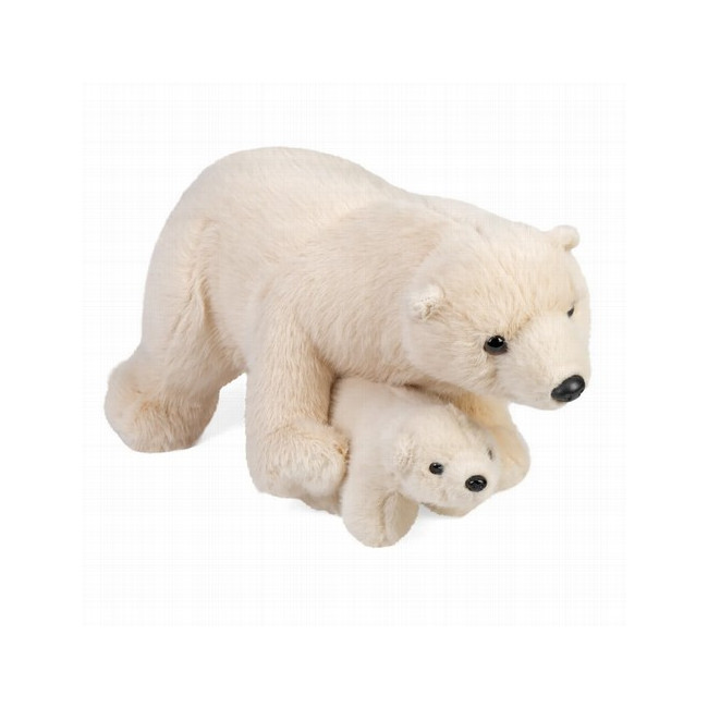 Descubre el encanto del Ártico con la Mamá Oso Polar y su Bebé de Wild Republic. Este adorable peluche captura la belleza de lo