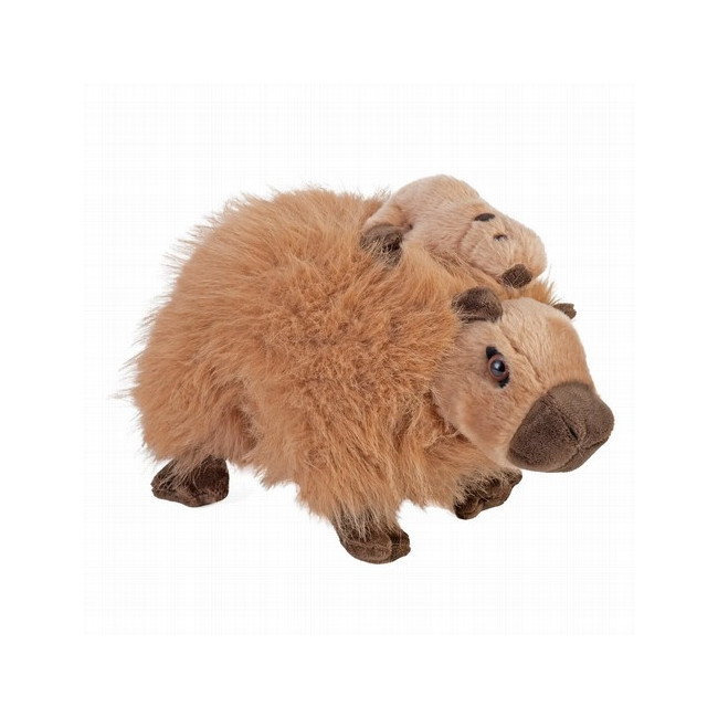El peluche Wild Republic Mom & Baby Capybara celebra el dulce vínculo entre padres e hijos en una pose adorable, perfecta para 