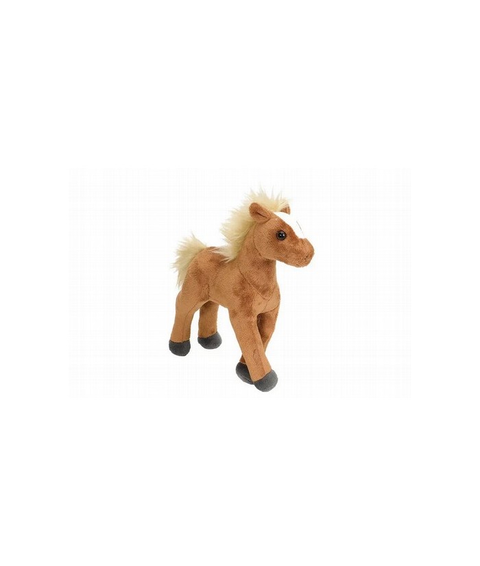¡Prepárate para disfrutar del encanto del Mini Potrillo Marrón de Pie de Cuddlekins de Wild Republic! Este adorable peluche es 