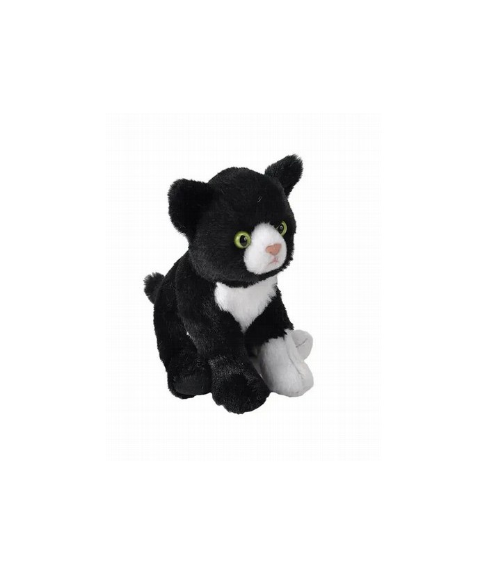 ¡Bienvenido al mundo de los peluches ecológicos con el Gato Esmoquin Eco de Pocketkins de Wild Republic! Este encantador peluch