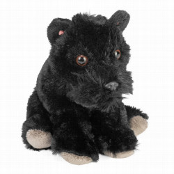 ¡Bienvenido al mundo de los abrazos ecológicos con el Pocketkins Eco Scottish Terrier de Wild Republic! Este adorable peluche, 