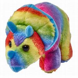 Sumérgete en el fantástico mundo del Triceratops Arcoíris Pocketkins-Eco de Wild Republic. Elaborados de forma sostenible con m