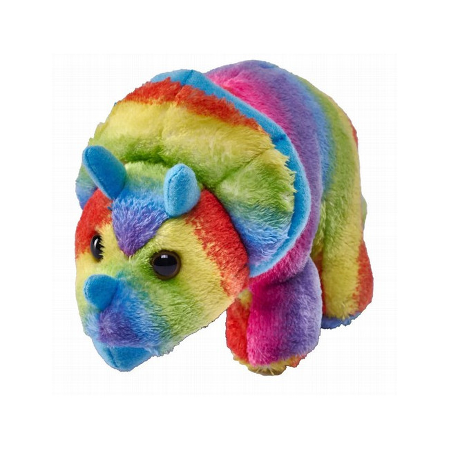 Sumérgete en el fantástico mundo del Triceratops Arcoíris Pocketkins-Eco de Wild Republic. Elaborados de forma sostenible con m