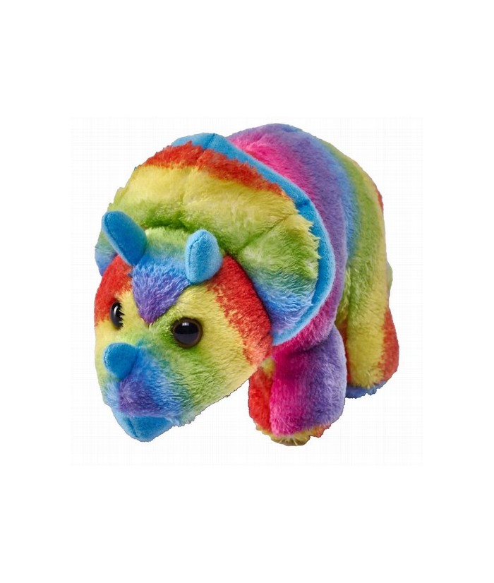 Sumérgete en el fantástico mundo del Triceratops Arcoíris Pocketkins-Eco de Wild Republic. Elaborados de forma sostenible con m