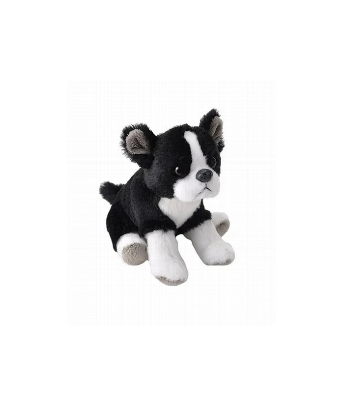 ¡Adéntrate en el mundo de los abrazos ecológicos con el Pocketkins Eco Boston Terrier de Wild Republic! Este encantador peluche