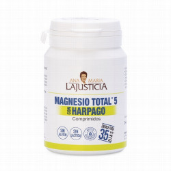 Extracto seco de harpagofito y 5 fuentes de Magnesio, entre ellas citrato de magnesio y bisglicinato de magnesio, que presentan