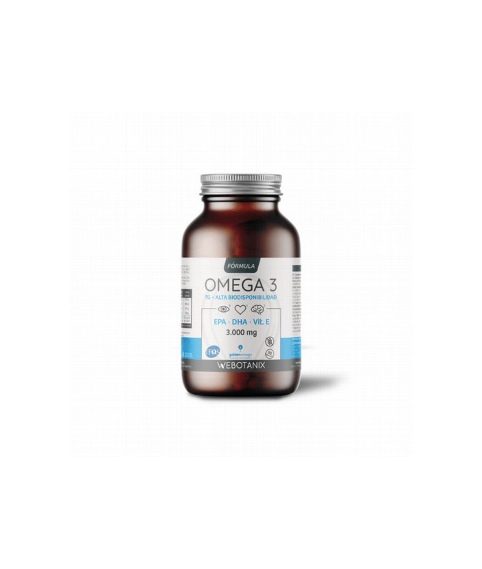 Ingredientes
Aceite de pescado Golden Omega® (40% EPA y 30% DHA), D-alfa-tocoferol (Vitamina E natural). Cápsula blanda: agent