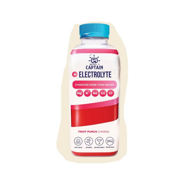 El GUTsy Captain Electrolyte Fruit Punch 4x600 ml (sabor a frutos rojos) se ha desarrollado a partir de fórmulas de rehidrataci