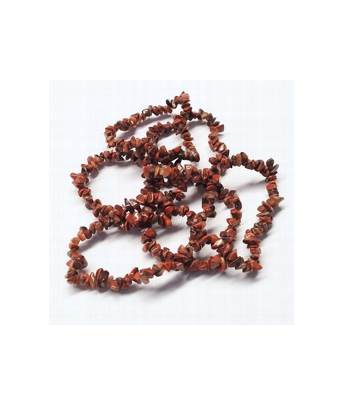 Pulsera Chip Jaspe Sardo.

Presentada en cartón con nombre del mineral y su propiedad.