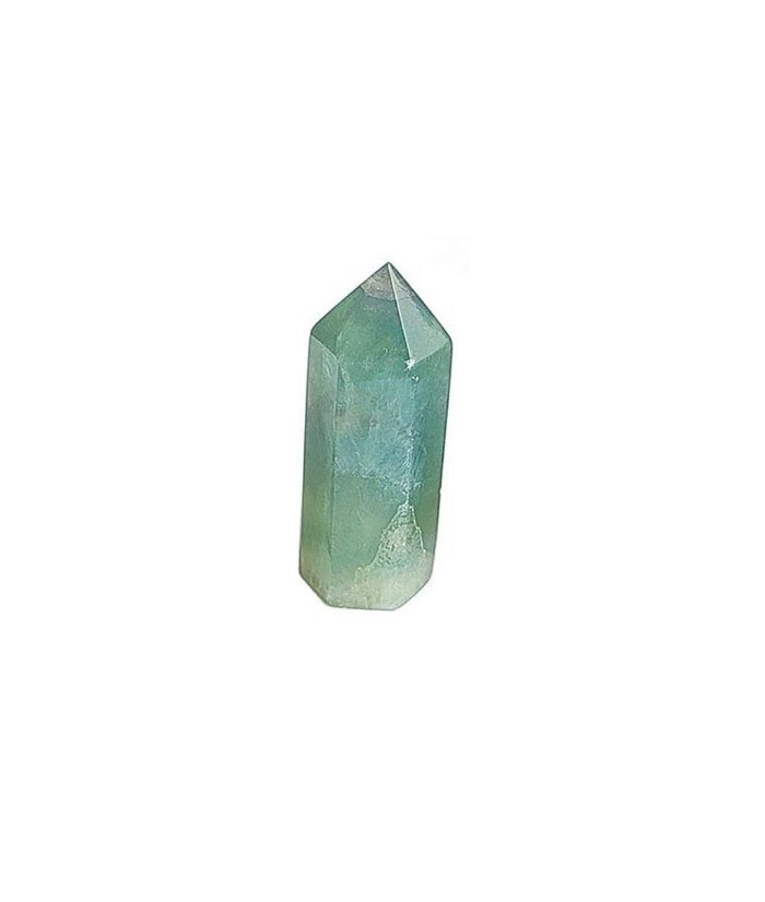 Punta pulida de fluorita de calidad extra.