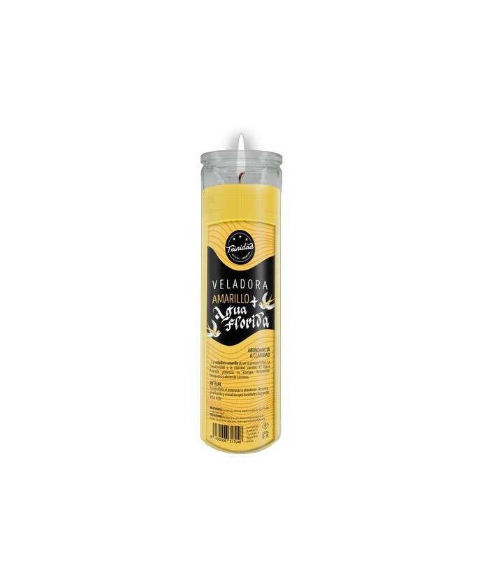 TRI.VELADORA AGUA FLORIDA AMARILLO